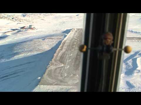 Landing on a tiny runway at a remote Greenland aerodrome