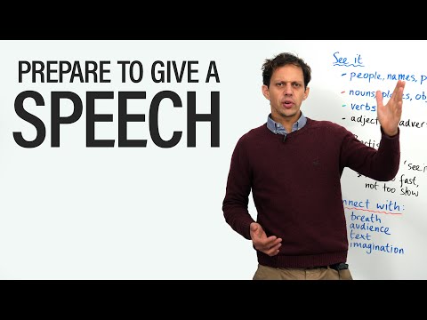 How to prepare to give a speech