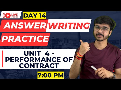 LIVE Answer Writing Business Laws DAY 14