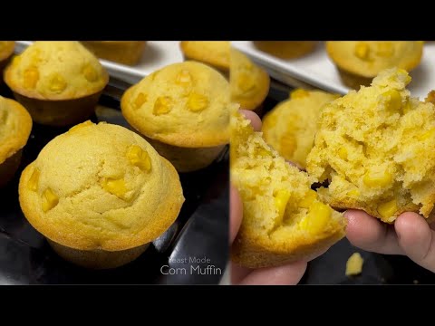 Easy CORN MUFFIN recipe (with Cornmeal)