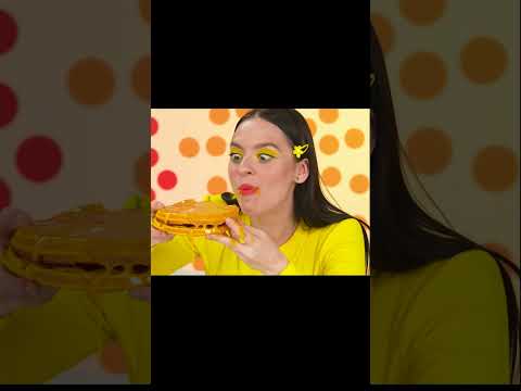 girl eating yellow pie