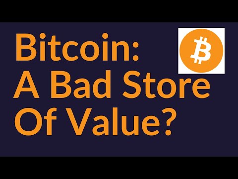 Is Bitcoin A Bad Store Of Value?