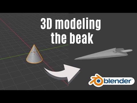 【3Dプリンター】3DCGのスカルプトでカワセミの嘴をモデリングしてみました。/Modeling a kingfisher's beak with 3DCG sculpting.