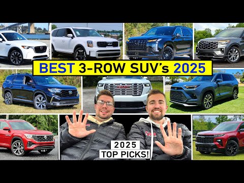 BEST 3-Row Midsize SUVs for 2025 -- Our TOP PICKS After Reviewing ALL of Them! (Top 10)