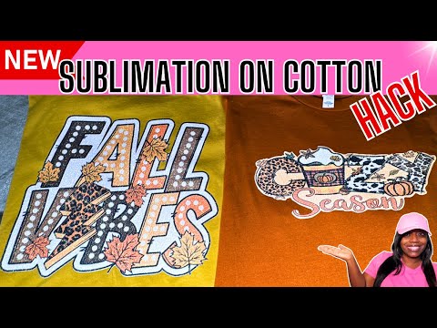 Glitter HTV Sublimation Hack on COTTON That Will Blow Your Mind