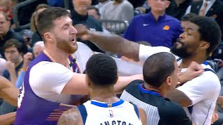 Naji Marshall throws punch at Jusuf Nurkic for shoving him in the face 😳