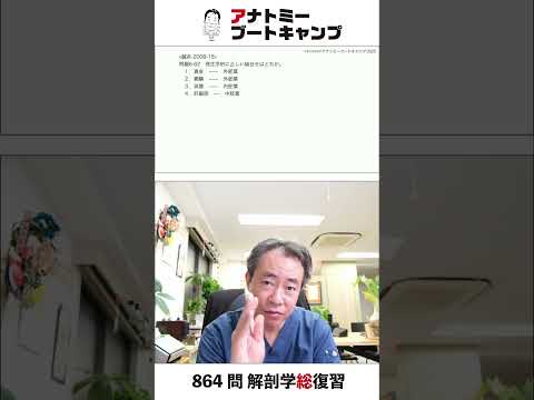 【 #国試1分道場 ・生殖器系】発生学的に正しい組合せはどれか。　１．真皮 ─ 外胚葉　２．網膜 ─ 外胚葉　３．涙腺 ─ 内胚葉　４．肝細胞  中胚葉 #かずひろ先生 #解剖学