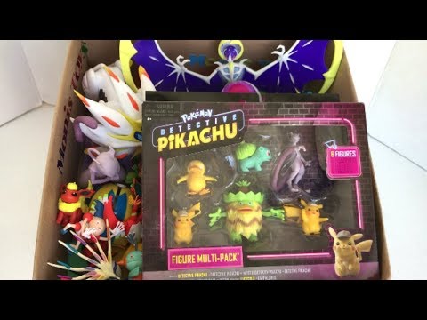 Pokemon Detective Pikachu Figures Multi-Pack Box Full of Pokemon Toys Pikachu Mewtwo Lunala Flareon