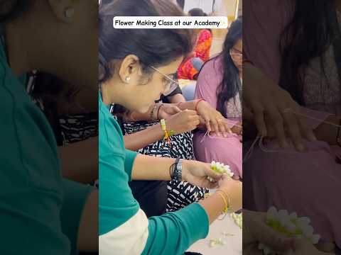 Flower Making Class at our Academy🌸#youtube #youtubeshorts #shorts #video #shortvideo #minivlog #yt