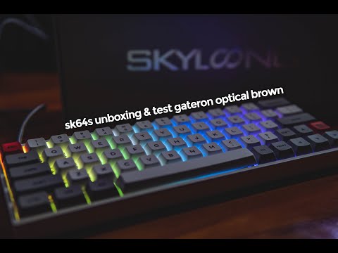 SK64S Optical Switch Keyboard Unboxing & Typing Sounds (Gateron Optical Brown Switches)