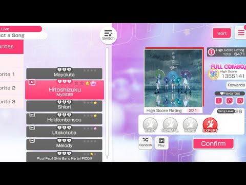 Hitoshizuku | Level 26 | FULL COMBO +SONG MV | BanG Dream! Girls Band Party! |