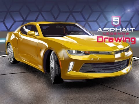 Drawing Chevrolet Camaro LT (Asphalt 9 Legends) with iPad