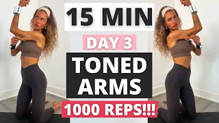 DAY 3/7 Beginner Pilates Glow Challenge| 10 Mins Toned Arms Workout | No Equipment