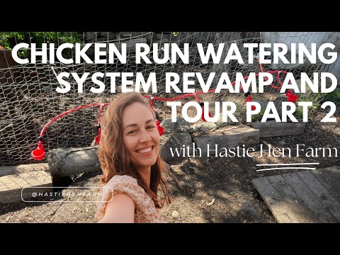 Chicken Run Watering System Revamp and Tour Part 2