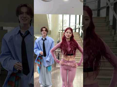 Yugyeom - 1 MINUTE Challenge with Le sserafim Yunjin! #GOT7 #Yugyeom #shorts #fyp