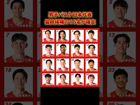 【速報】16名の最終候補が確定！！#バスケ日本代表