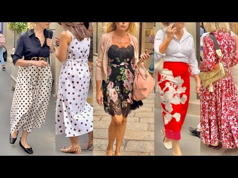 ITALIAN SUMMER FASHION 2024🇮🇹SUMMER DRESSES & POLKA DOTS IDEAS  MILAN STREET STYLE #vanityfair