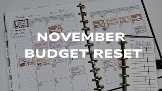 November Budget Reset & November Savings Challenge #budgetplanner