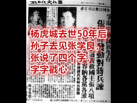 杨虎城去世50年后 孙子去见张学良， 张说了四个字， 字字戳心