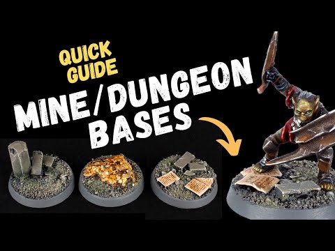 Create some EASY & FUN Mine/Dungeon bases for your Tabletop Miniatures