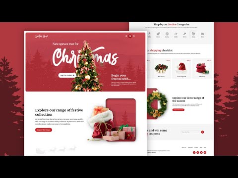 Build Simple Christmas Landing Page Using HTML CSS & JavaScript With Source Code