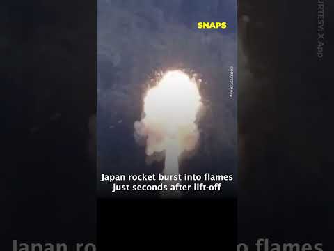 Japan rocket burst into flames just seconds after lift off.