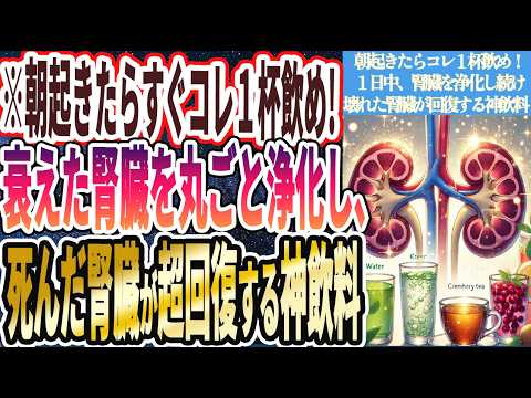 【朝起きたらすぐコレ１杯飲め!】「衰弱し切った腎臓に速攻効いて、死んだ腎臓が超回復する神飲料」を世界一わかりやすく要約してみた【本要約】