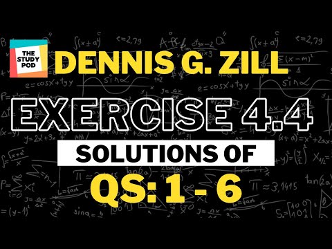 Ex 4.4: Q 1-6 - High-Order Differential Equations | Dennis G. Zill | Solutions | The Study Pod