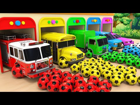 Baby Shark + Wheels On the Bus song - Soccer ball shaped wheels - Baby Nursery Rhymes & Kids Songs