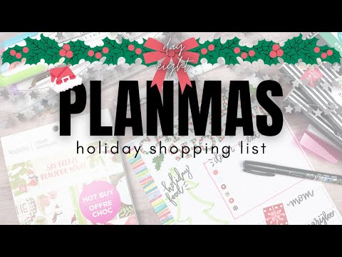 Holiday Shopping List | PLANMAS Day 8