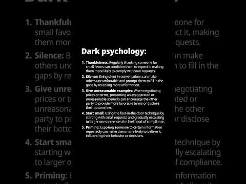 Dark Psychology  #manipulationtactics #manipulation