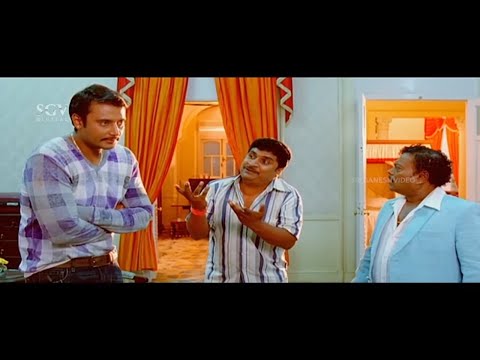 Darshan, Kuri Prathap & Sadhu Kokila Super Duper Comedy Scenes | Brundhavana Kannada Movie