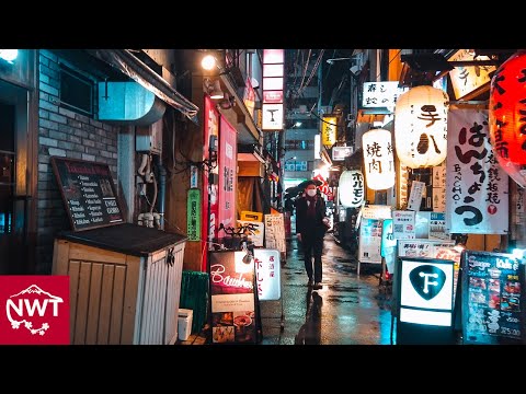 Rainy Walks In Tokyo At Night | Ginza To Shimbashi 4K