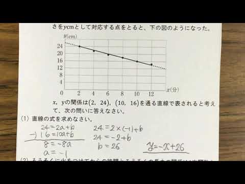 2021 2学年 3章 4節 1次関数の利用①～1次関数とみなすこと～