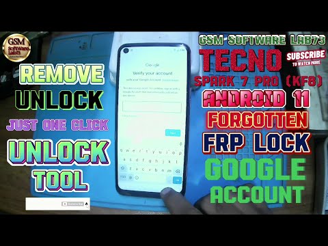 Tecno Spark 7 Pro Frp Unlock|Android 11|TECNO KF8 Spark 7 Pro FRP🔓 Reset done by unlock tool