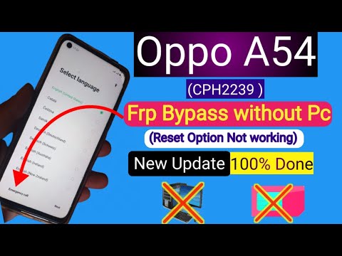 OPPO A54 FRP Bypass without PC | New Update | CPH2239 Remove Google Account"