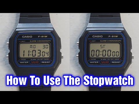 Casio Watch F-91W-1CR – How To Use The Stopwatch