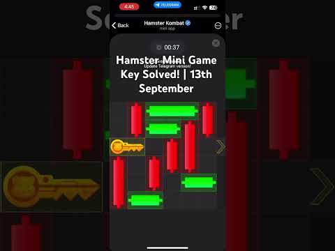 Hamster Mini Game Key Solved! | 13th September