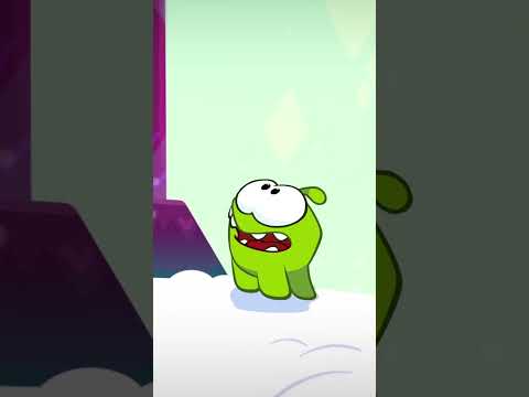 Om Nom Playing Snow Fall #cartoon #shortsfeed #cuttherope #funnycartoons #omnom