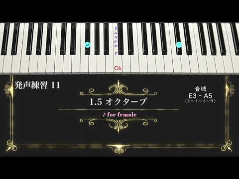 発声練習 11 / 1.5 octave      for female