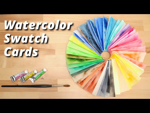 The best way to swatch and improve your watercolour skills! | Watercolor Swatch Cards