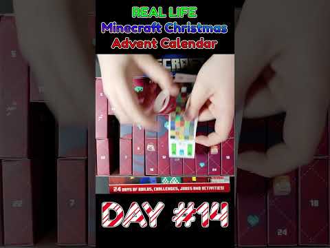 Opening a REAL LIFE Minecraft Christmas Advent Calendar Day #14