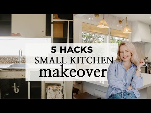 5 Secrets to Transform a NIGHTMARE Kitchen | SMALL KITCHEN MAKEOVER