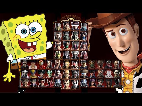 Mortal Kombat 9 - SPONGEBOB SQUAREPANTS & WOODY - Expert Tag Ladder - Gameplay @(1080p) - 60ᶠᵖˢ ✔