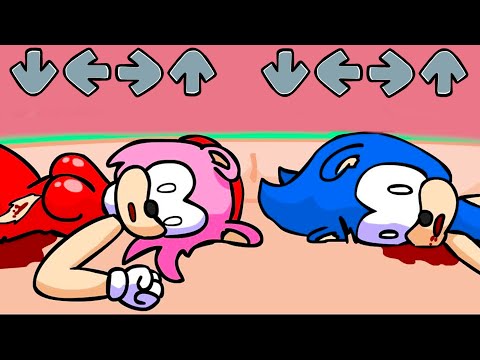 Knuckles EXE Friday Night Funkin' be like KILLS Sonic & Amy Rose - FNF