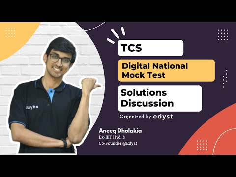 TCS Digital National Mock Test Solutions | Edyst Aneeq