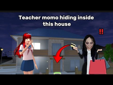 There's a Teacher momo المعلمة مومو ساكورا inside this house in Sakura School Simulator Gaming