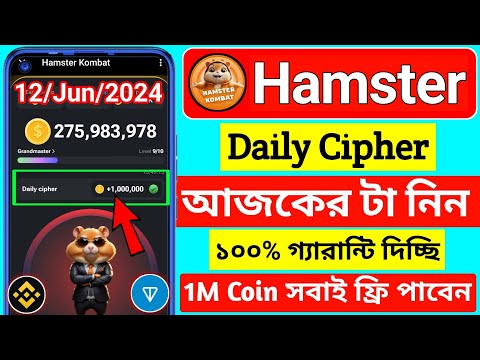 hamster kombat daily chiper । daily cipher in hamster । daily cipher hamster kombat । hamster kombat