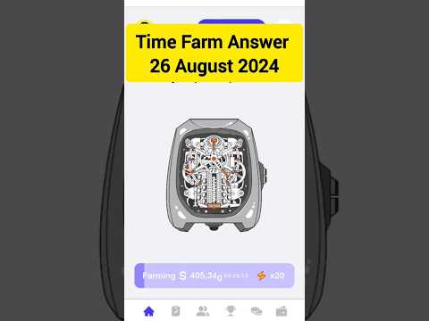 Time Farm Answer 26 August 2024 #timefarm #dailycombo