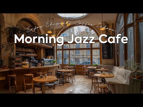 Morning Jazz Cafe ~ Frosty Windows & Elegant Cozy Cafe to Enjoy Your Coffee Indoors